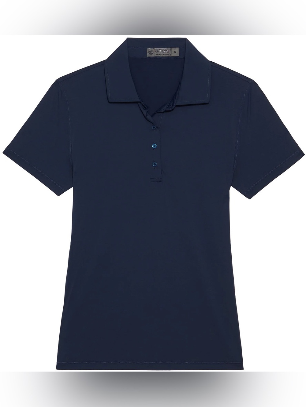 G/FORE FEATHERWEIGHT SILKY TECH NYLON GOLF POLO NAVY WOMEN’S LARGE